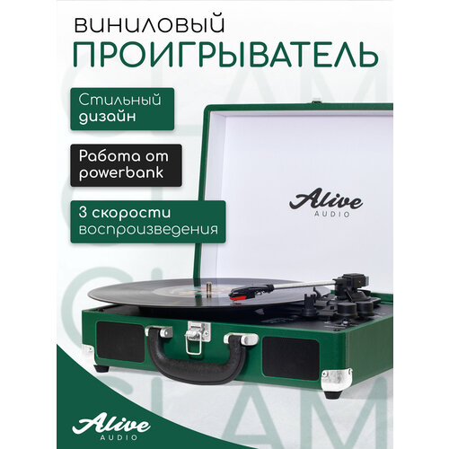 Виниловый проигрыватель Alive Audio GLAM Pine