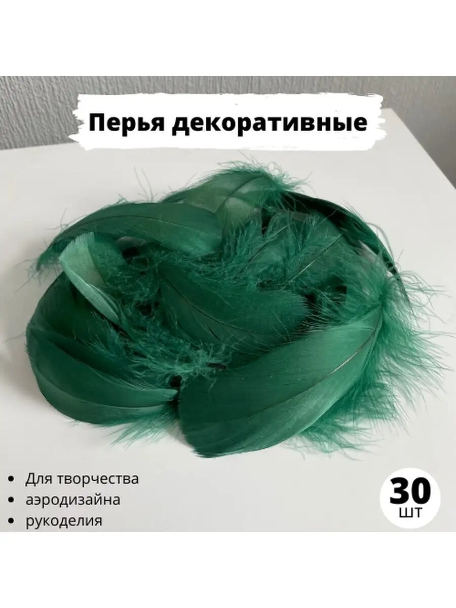 Перья для рукоделия декоративные