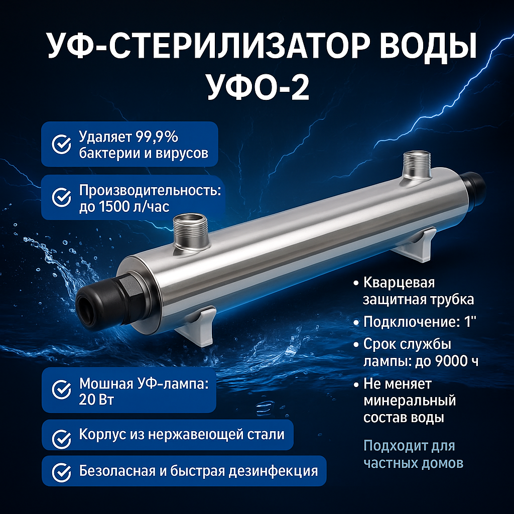 Ультрафиолетовый стерилизатор воды УФО-2