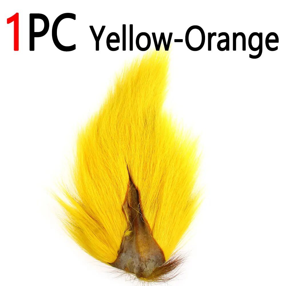 Окрашенный мех оленя Bimoo, желто-оранжевый, 1PC