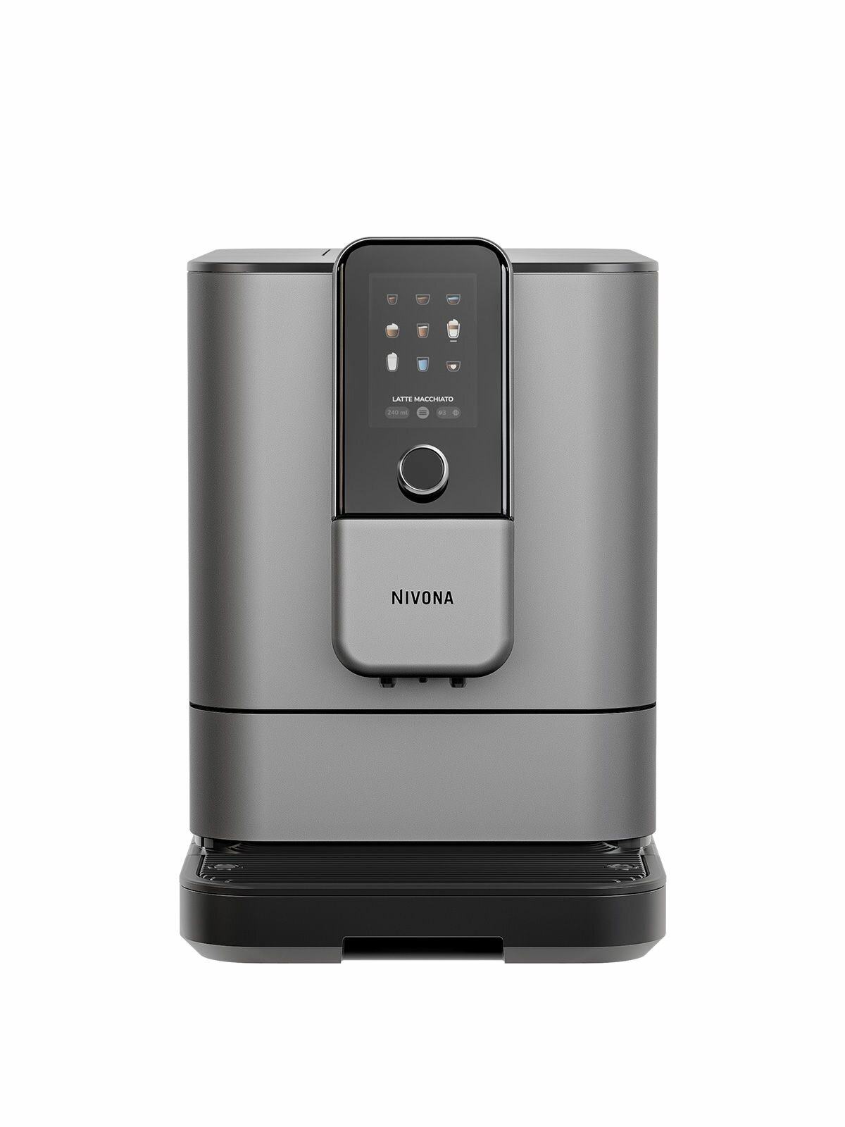 Автоматическая кофемашина Nivona CafeRomatica NIVO 8103, цветной дисплей, автоматический капучинатор, два капучино одновременно, индивидуальные рецепты, тёмно-серый — фото 1