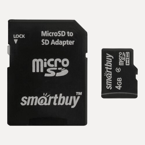 Изображение товара Карта памяти SmartBuy Micro SD 4Гб (с адаптером SD)