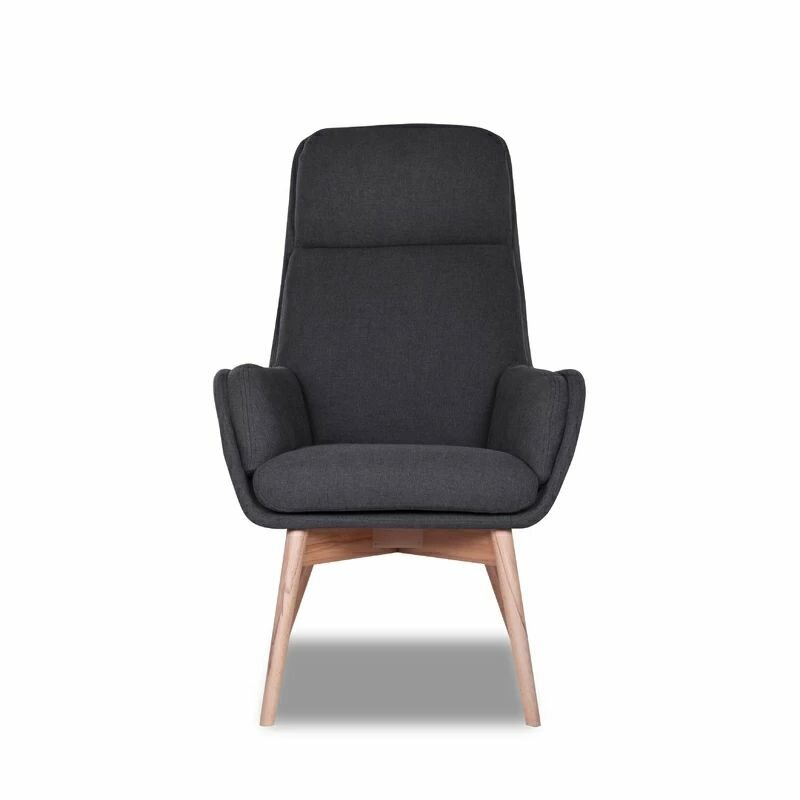 Кресло-лаундж 73x85x108 рогожка ASTERI R139-06 (темно-серый) Рест-03 Finsofa
