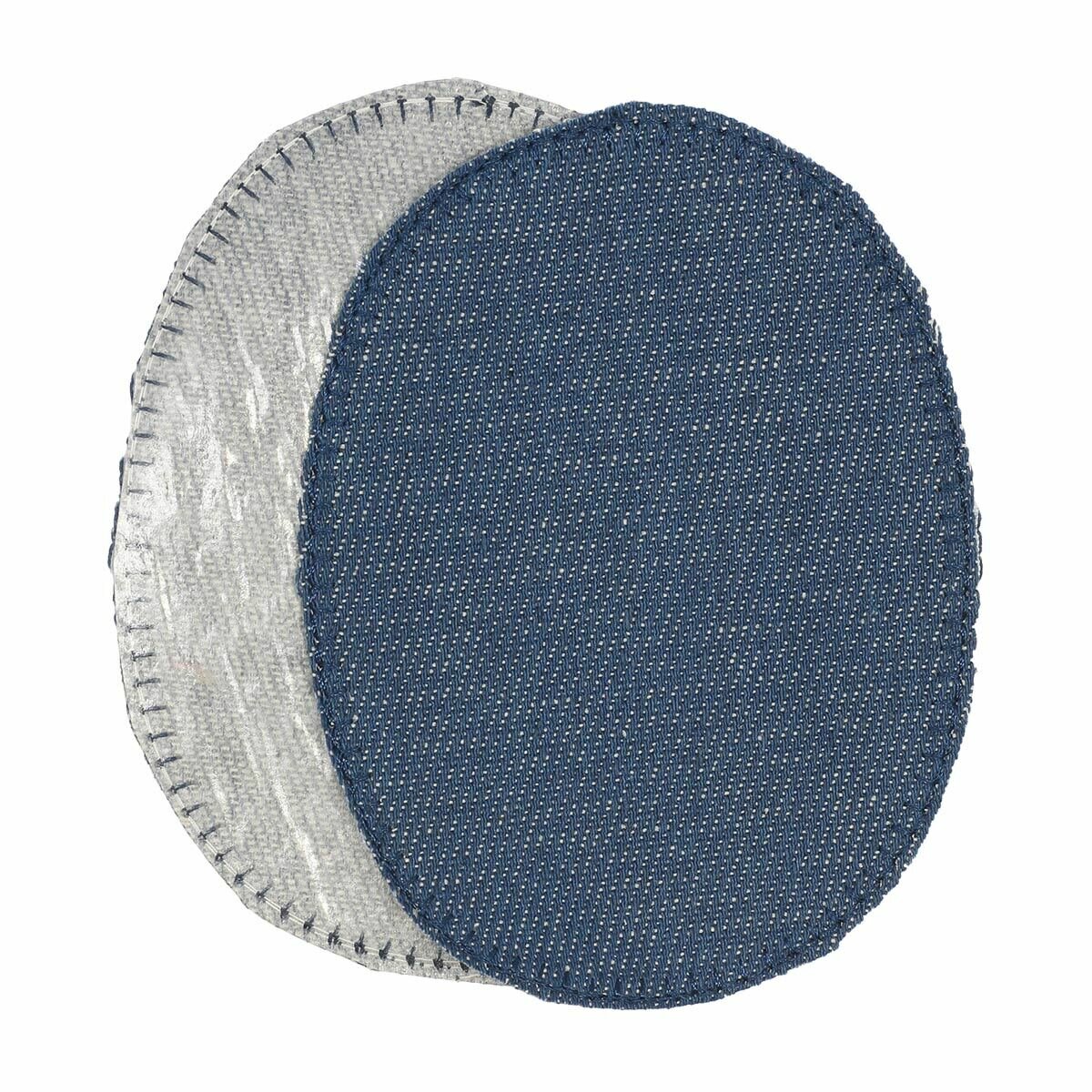 Заплатка термоклеевая джинсовая, 8*11 см, 2 шт, 100% хлопок, синяя, Prym — фото 1