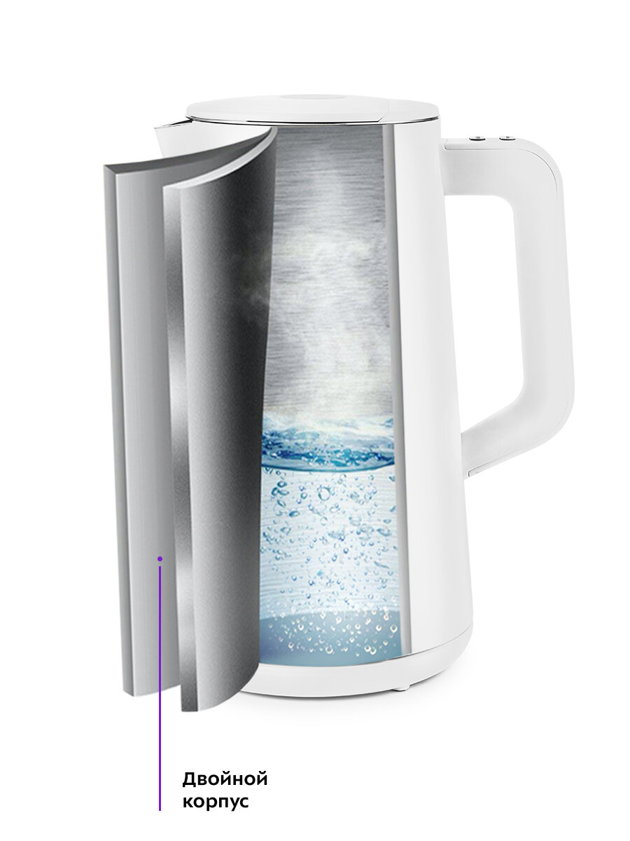 Чайник Kitfort КТ-6115-1 белый — фото 1