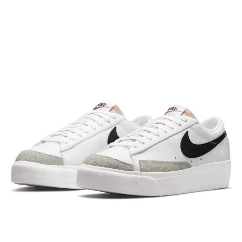 Кроссовки NIKE Blazer Low Platform, размер 7.5us 38.5eu 24.5cm, white black — фото 1