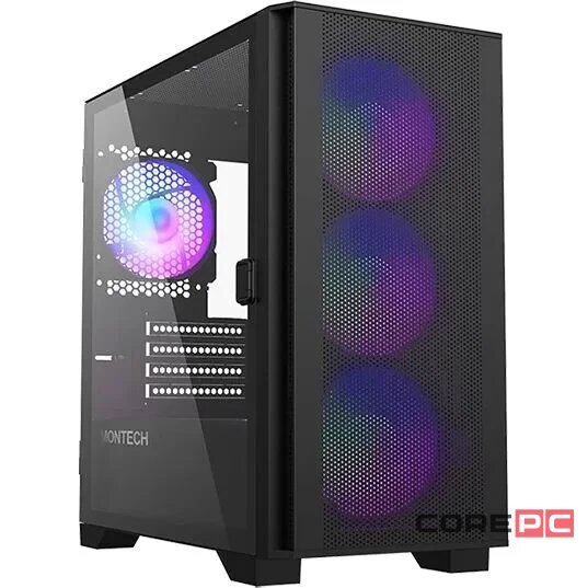 Компьютерный корпус Montech AIR 100 ARGB Black (AIR100AB), стильный дизайн