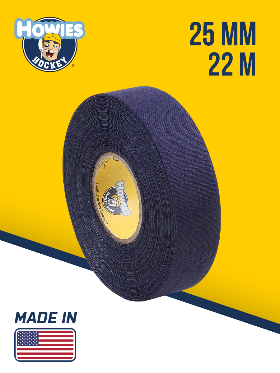 Лента хоккейная Howies тёмно-синяя полиэстер/хлопок 25 мм х 22 м