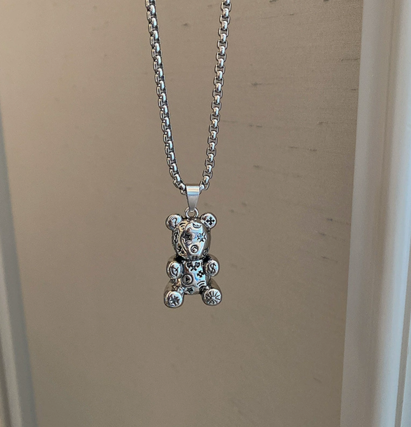 Колье, 2 шт., длина 69.5 см, серебристый металлик — фото 1