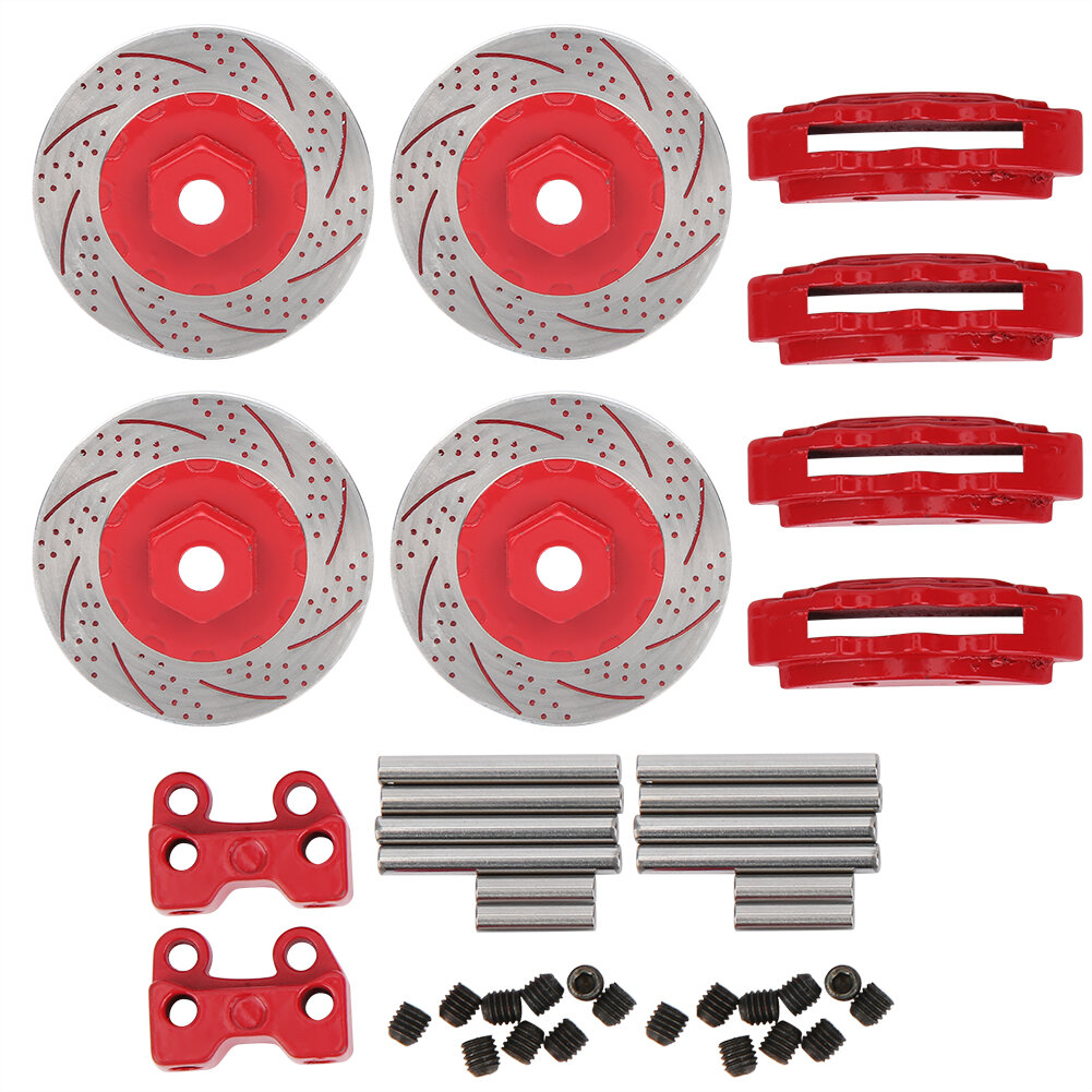 4Pcs Metal Simulation Brake Disc Calipers for Traxxas TRX4 TRX6 1/10 RC Series Carred