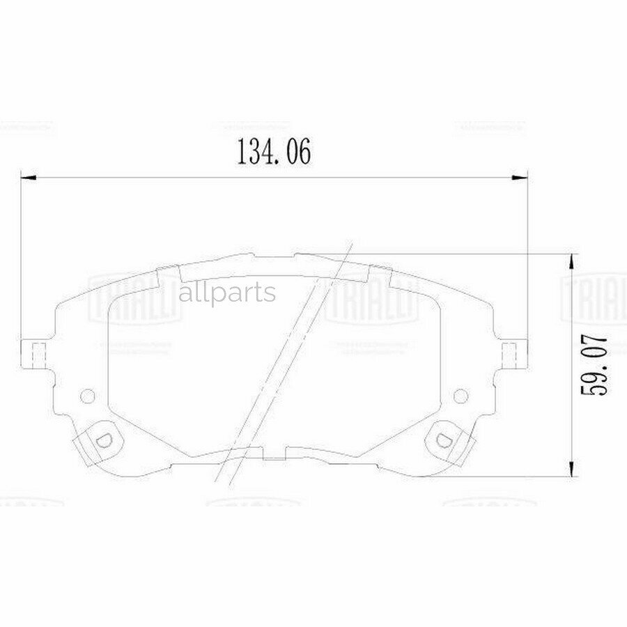 TRIALLI PF 2466 Колодки тормозные TOYOTA COROLLA 19- пер.