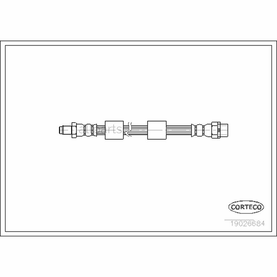 CORTECO 19026684 Шланг тормозной BMW: 5 520 d/520 i/523 i/525 d/525 i/525 td/525 tds/528 i/530 d/530 i/535 i/540 i/M 4.9 95-03, 5 Touring 520 d/520 i/523 i/525 d/525 i/525 tds/528 i/