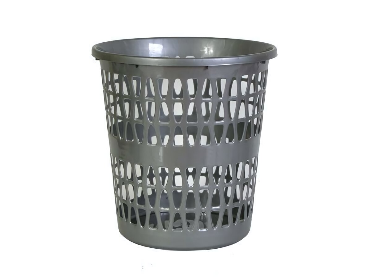 Корзина для мусора 11л 'Феста' серый цвет пластиковая устойчивая