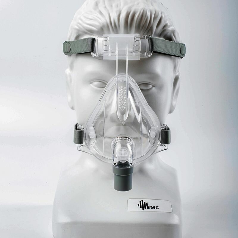 Изображение Полнолицевая маска для ингалятора, с креплением к голове CPAP СИПАП FM2 S