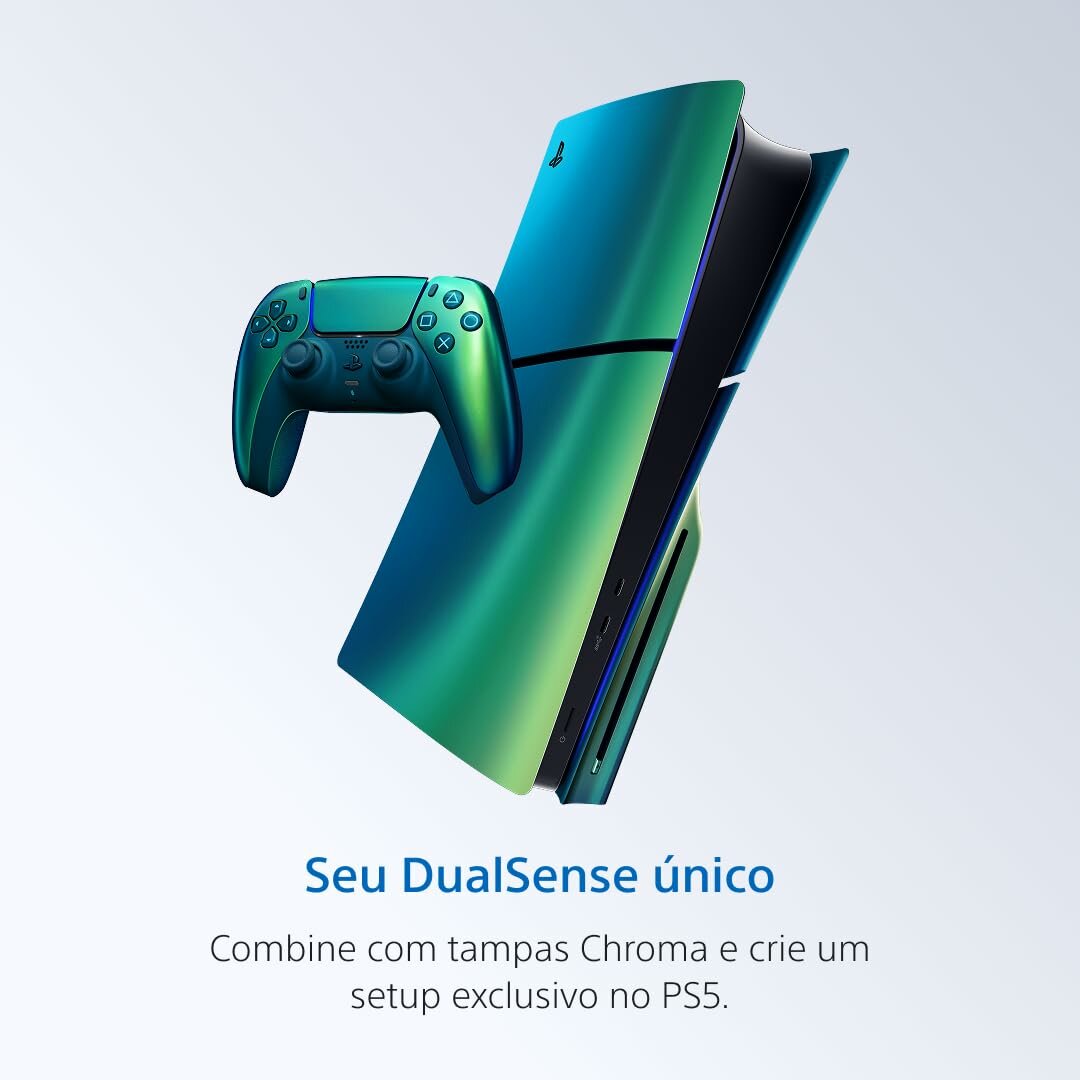 Геймпад беспроводной Sony Playstation 5 DualSense Бирюзовый хром (Chroma Teal) PS5 — фото 1