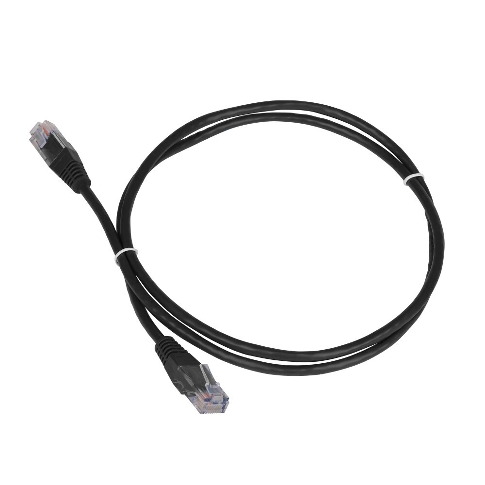 TWT Патч-корд RJ45 - RJ45, 4 пары, UTP, категория 5е, 0.5 м, черный, TWT TWT-45-45-0.5-BK