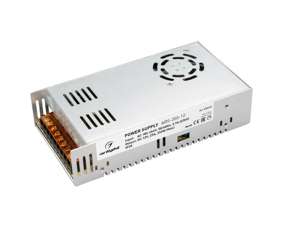 ББлок питания Arlight ARS-350-12 (12V, 29A, 350W) (ARL, IP20 Сетка) 026443