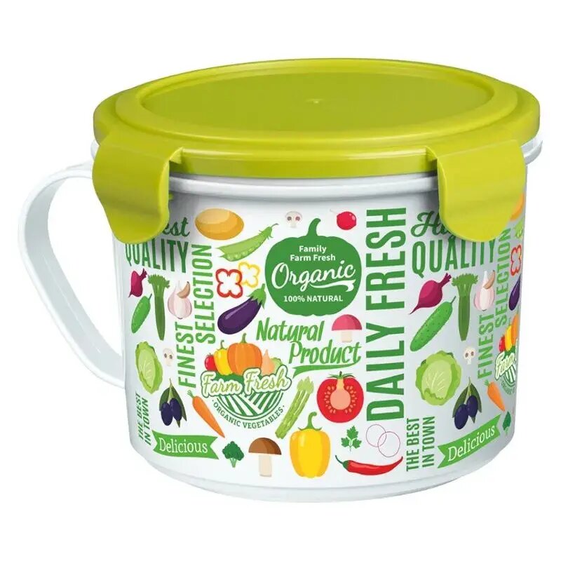 Контейнер-кружка «Take&Go» с крышкой 0.85 л пищевой пластик для микроволновки и хранения