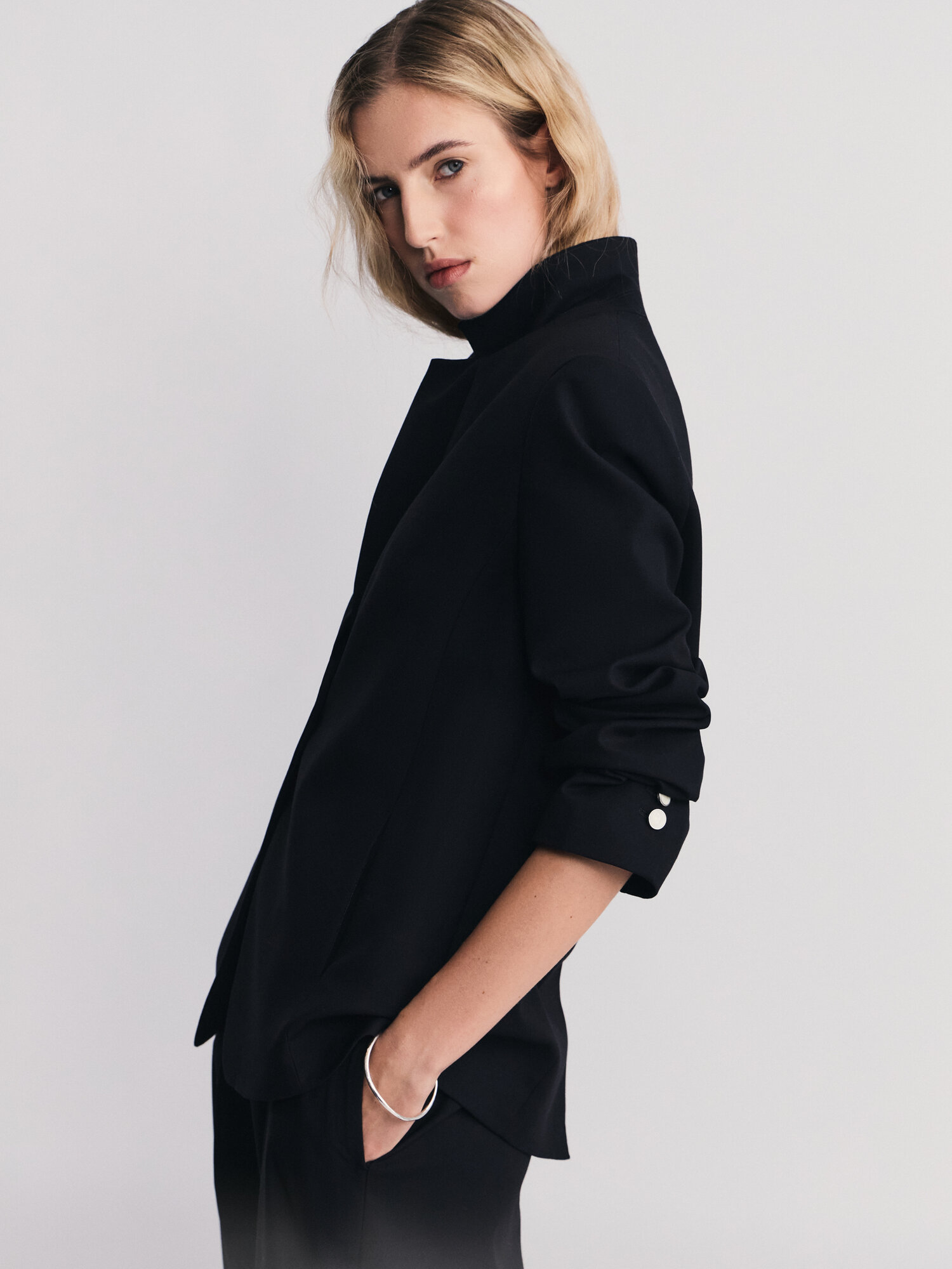 Пиджак ZARINA ICONIC, размер XL (RU 50), чернильный