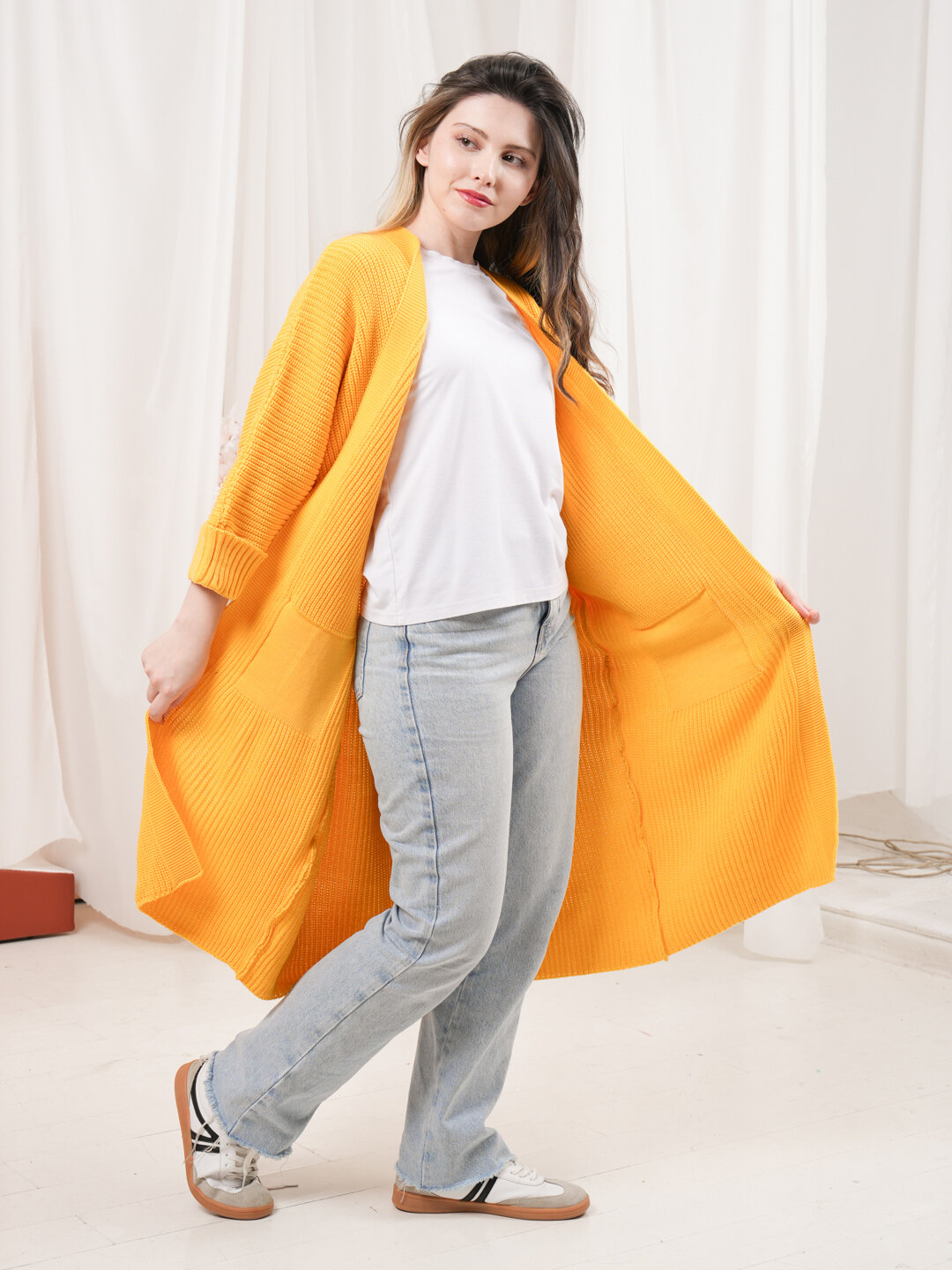 Кардиган Didov TRIKO 7003, размер 46-60, lava orange — фото 1