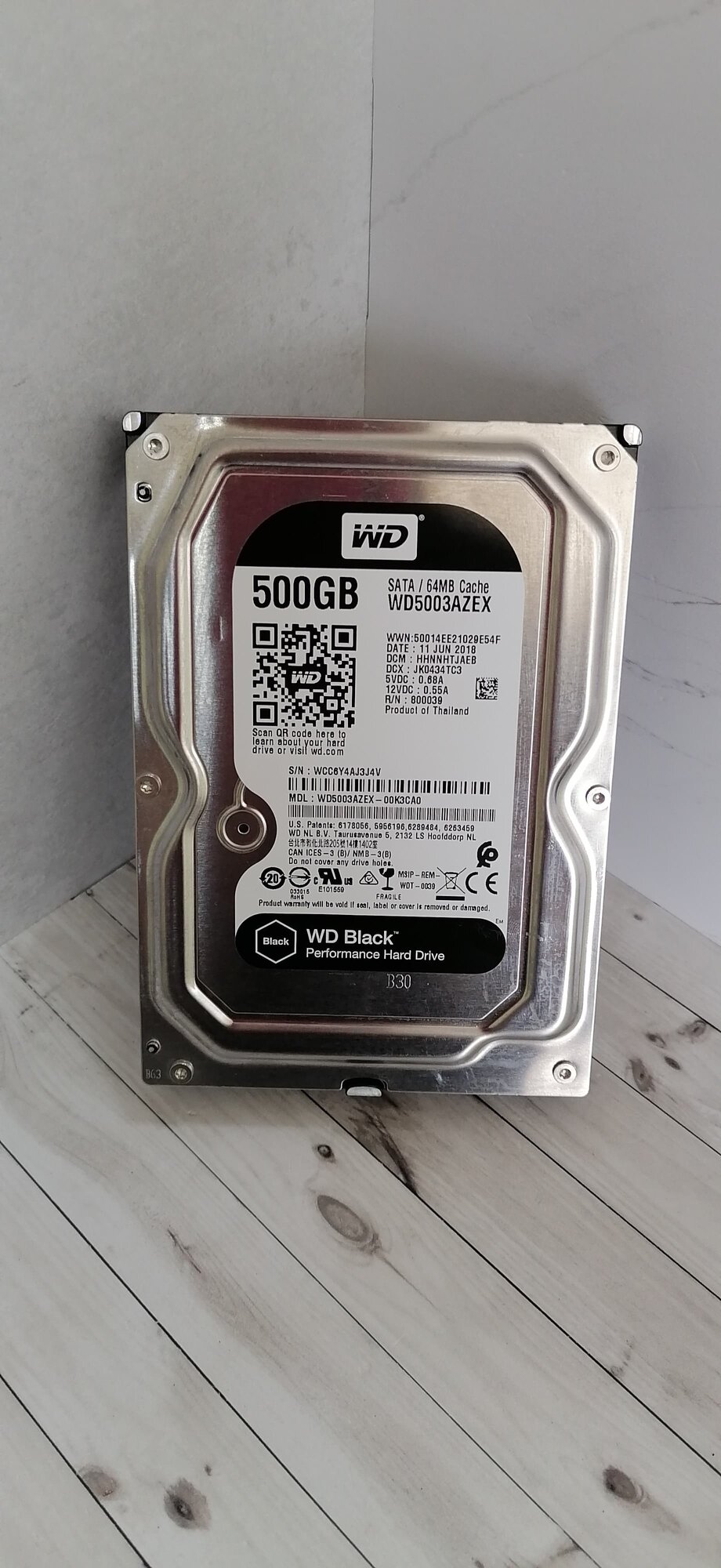 Жесткий диск Western Digital, 500Gb, SATA 6GB/s, 3.5", 1000000 часов наработки