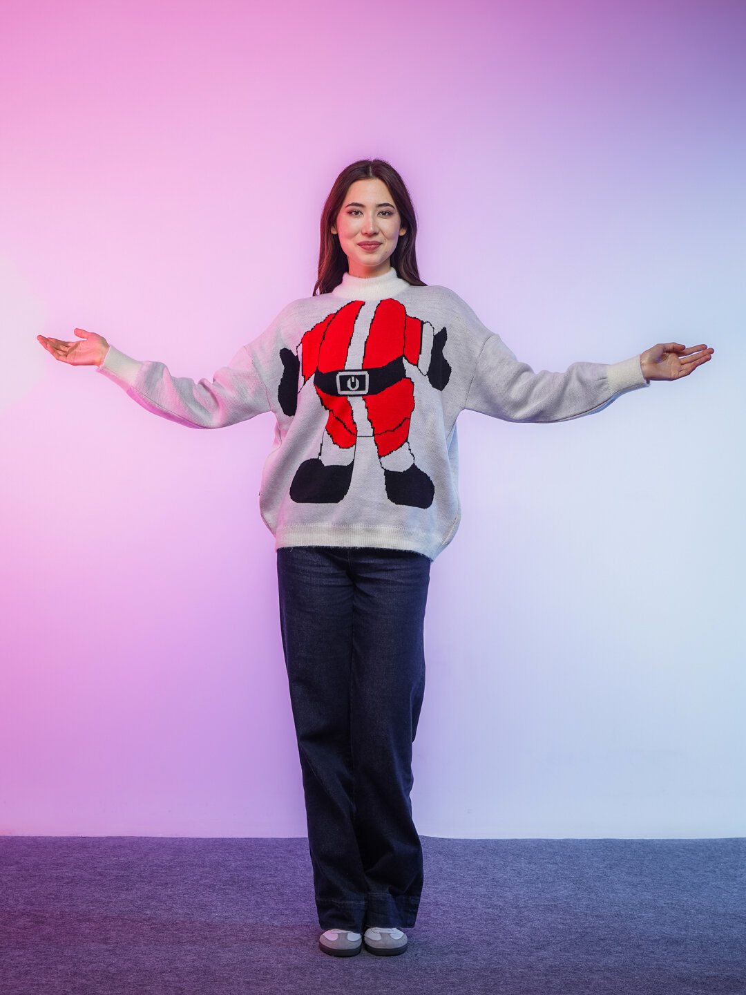 Свитер  2216, размер 46-54, , белый микс — фото 1