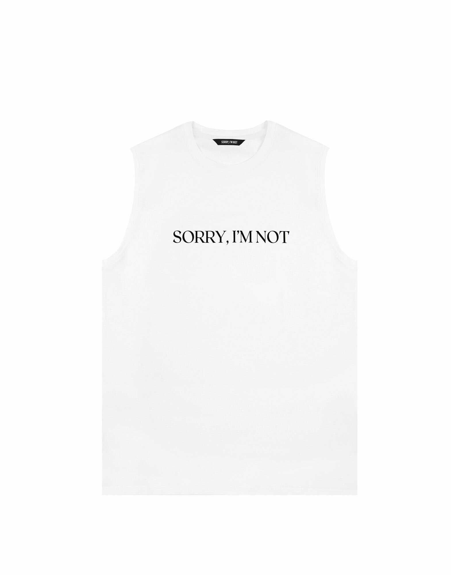 Майка SORRY, I'M NOT, размер S, белый,