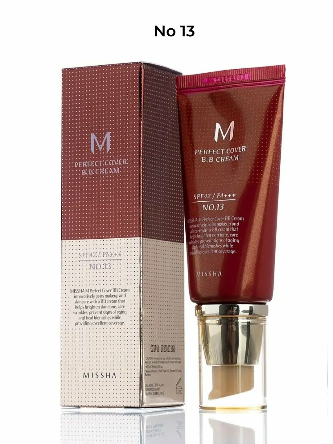 Тональный крем MISSHA NO.13 Perfect Cover BB-Cream SPF 42 PA+++, 50 мл — фото 1
