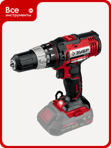 Изображение товара Ударная дрель-шуруповерт ЗУБР 18В, без АКБ, в коробке ДШУ-185