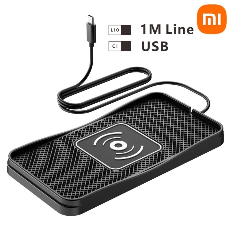 Автомобильное беспроводное зарядное устройство Xiaomi для Iphone 16 15 15 Pro Max 14 13 12X Samsung S24 S23, беспроводное автомобильное зарядное устройство, силиконовая подставка, новинка US