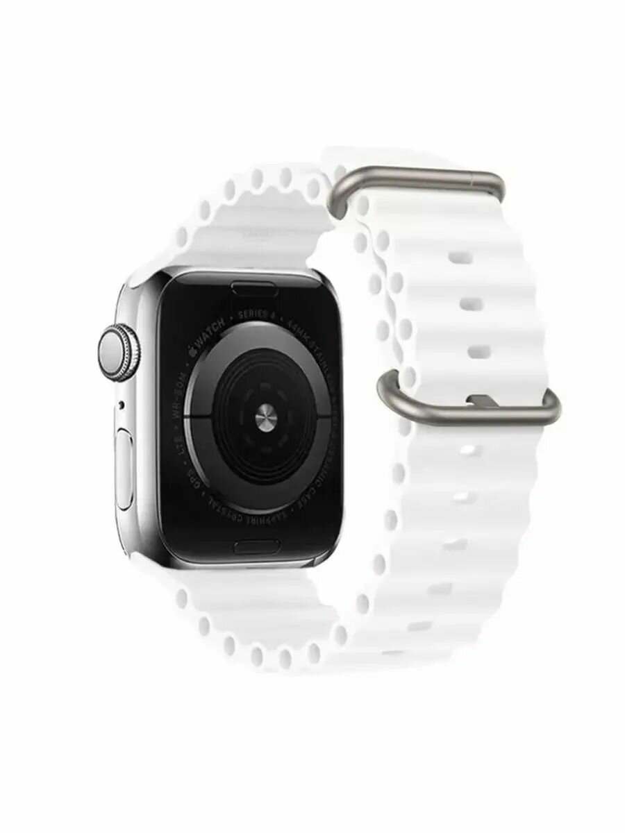 Ремешок для Apple Watch 38mm 40mm 41mm 42mm Ocean Band, Белый — фото 1