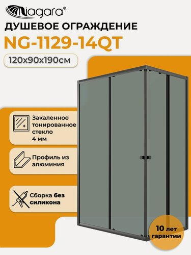 Изображение товара Душевая перегородка Niagara Eco NG-1129-14QT (117x87,5x190 см)