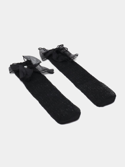 Гольфы  one size, комплект, 2 пары, размер one size, черный/черный — фото 1