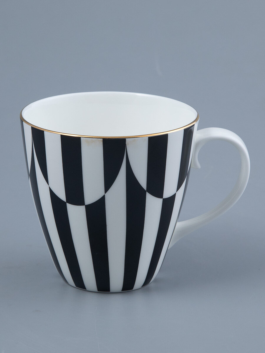 Бокал "Да и Нет Black", форма Весна, костяной фарфор, Императорский фарфоровый завод