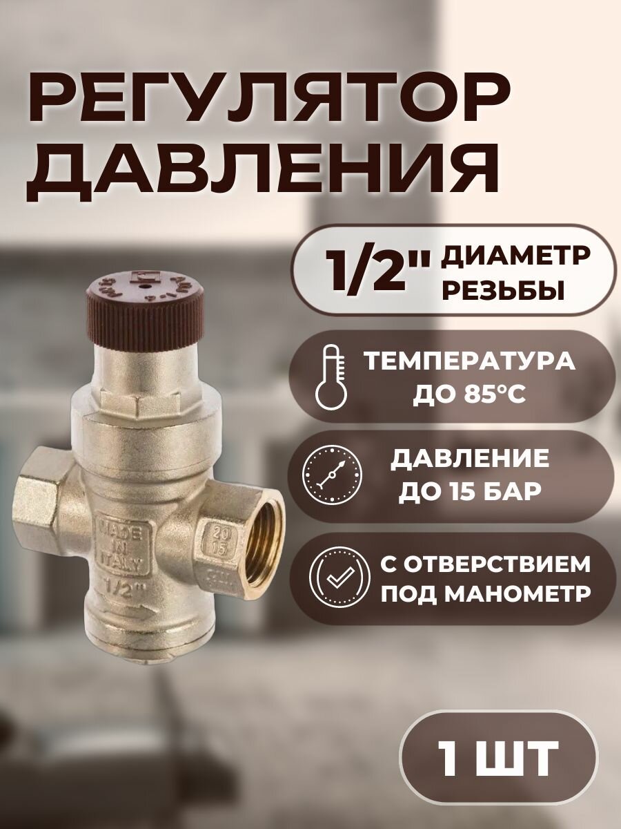 Редуктор (регулятор) давления 1/2 (1 шт)