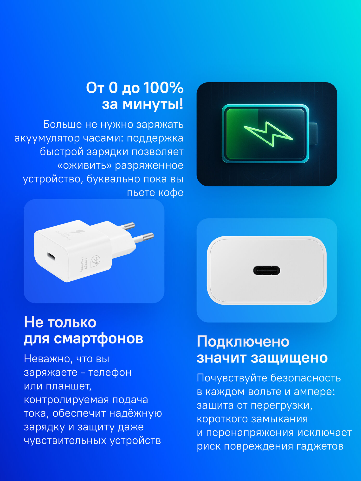Сетевое зарядное устройство Samsung EP-T2510, USB type-C, USB type-C, 25Вт, 3A, белый [ep-t2510xwegeu] — фото 1