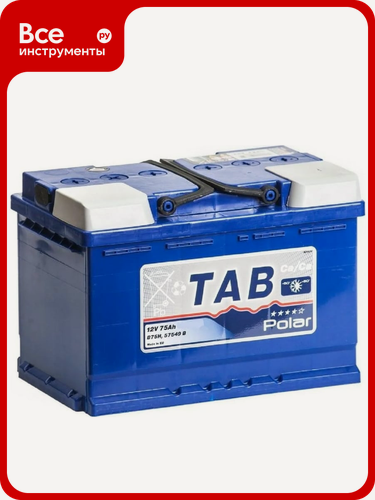 Изображение товара Аккумулятор TAB Polar обратная полярность, кальциевая технология, подходит для легковых и грузовых автомобилей