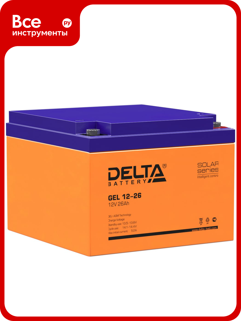 Батарея аккумуляторная Delta GEL 12-26