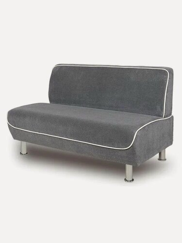 Изображение товара Диван прямой микс 139х65х84 см, нераскладной, серый плюш-велюр