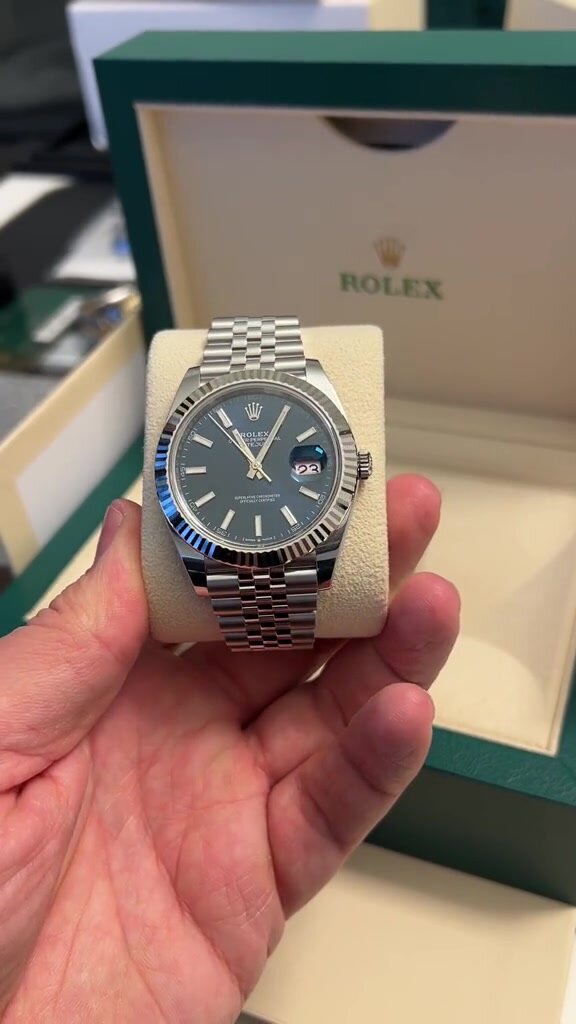 Наручные часы Rolex Classic, синий/синий — фото 1