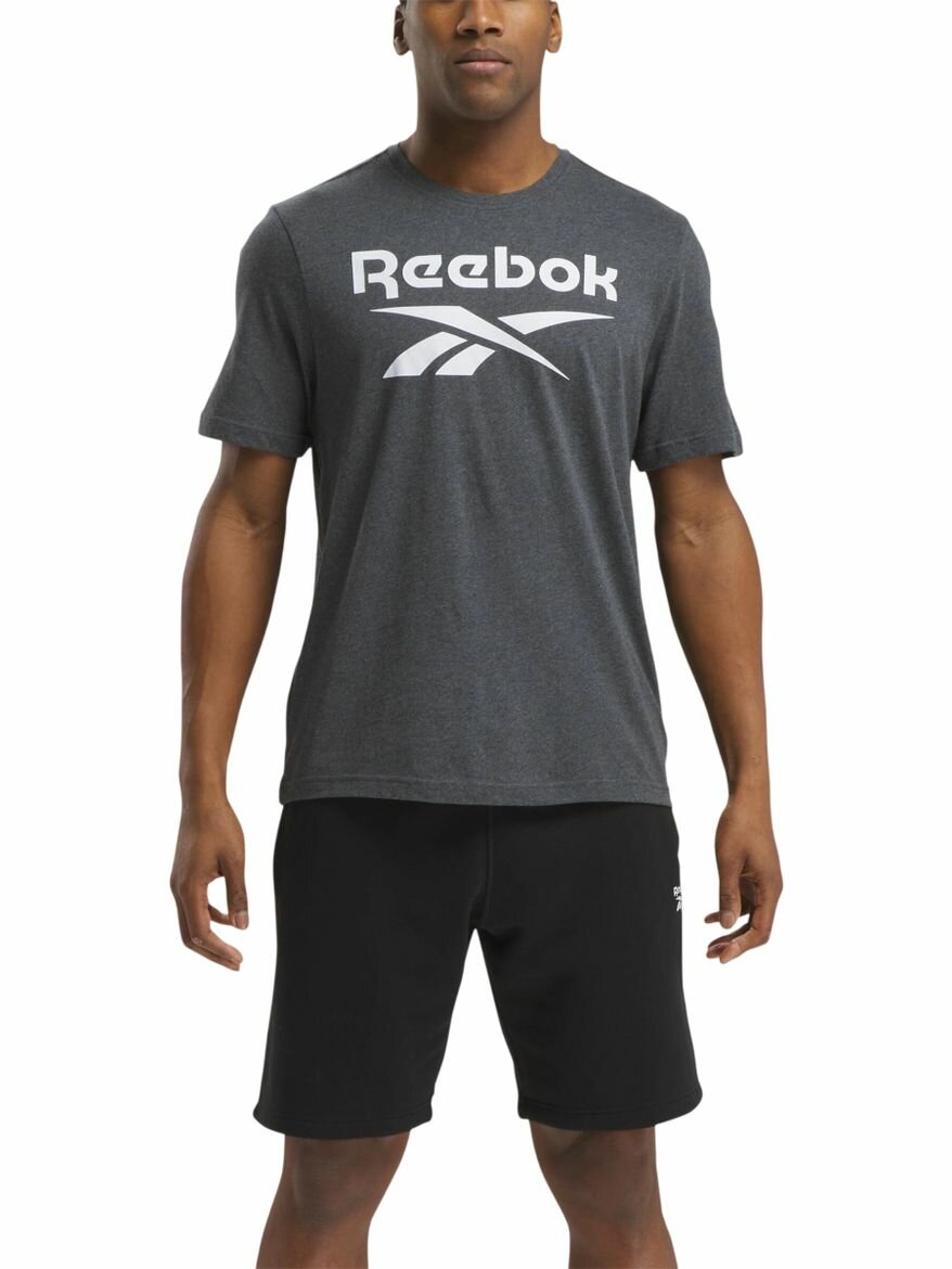 Футболка Reebok Identity Big Stacked Logo T-Shirt, 1 шт., размер S, серый