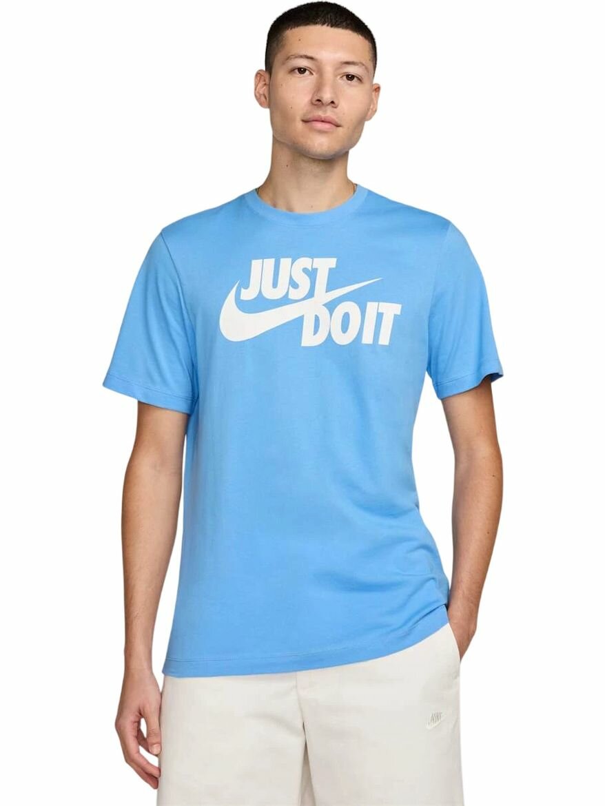 Футболка NIKE NSW JDI TEE, размер L, голубой,