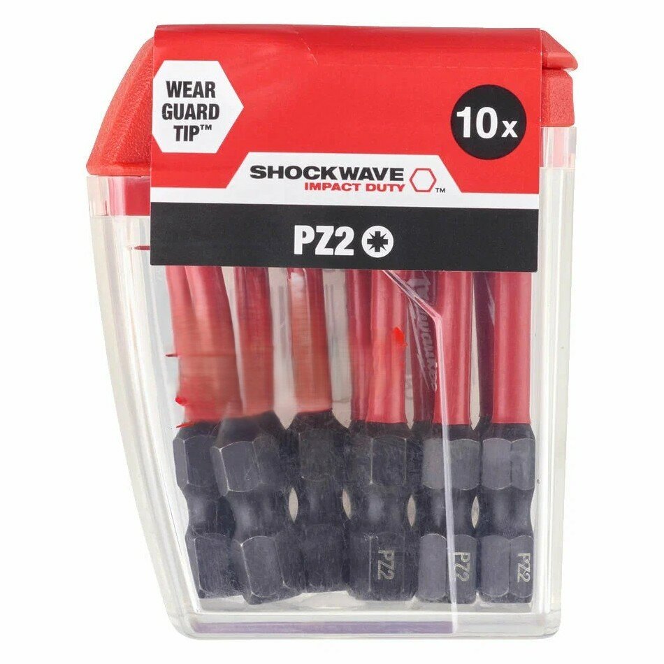 Биты ударная PZ2, 50мм, 10шт, Shockwave Impact Duty 4932430866