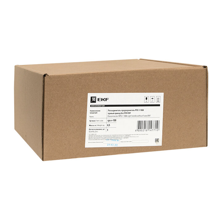 Разъединитель-предохранитель РПС-1 100А правый привод без ППН Basic , EKF RPS-R-100 (1 шт.) — фото 1