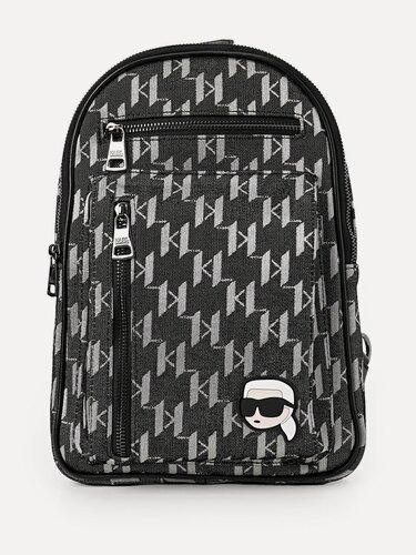 Изображение товара Рюкзак мини Karl Lagerfeld серый c монограммами