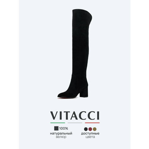 фото Ботфорты vitacci, размер 36, черный