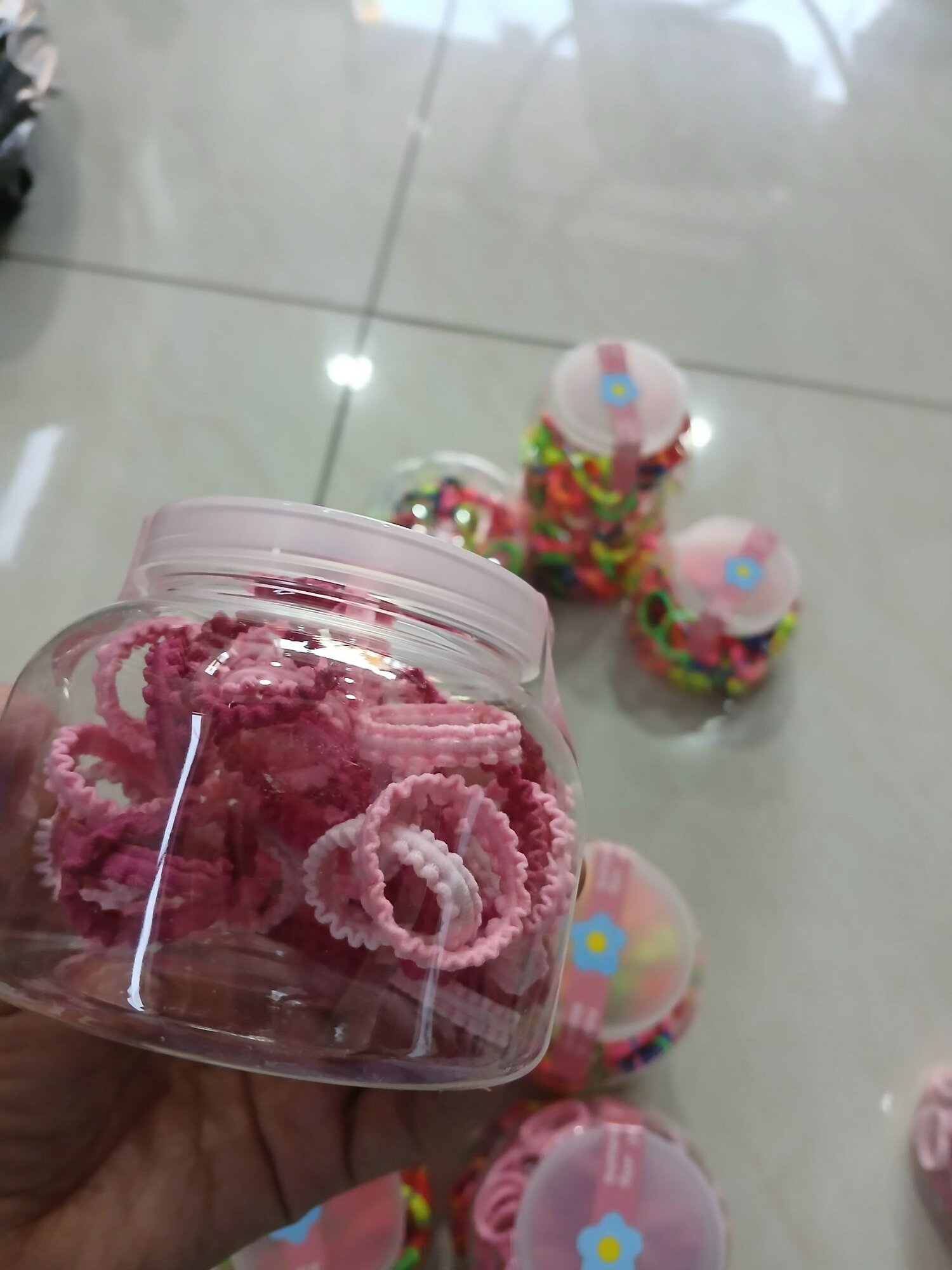 Набор резинок, силикон, для девочек, набор в чехле, разноцветные, 50 шт — фото 1