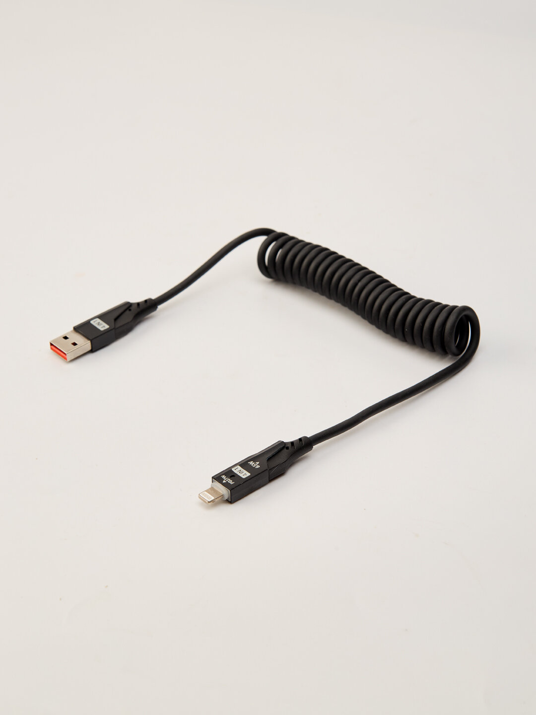 Кабель для зарядки 65W 4 в 1, iPhone, Samsung, Redmi, Type-C, Lightning