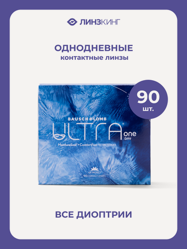 Изображение товара Однодневные контактные линзы Bausch&Lomb ULTRA One Day 90 pk (BC 8.6; D -2.00)
