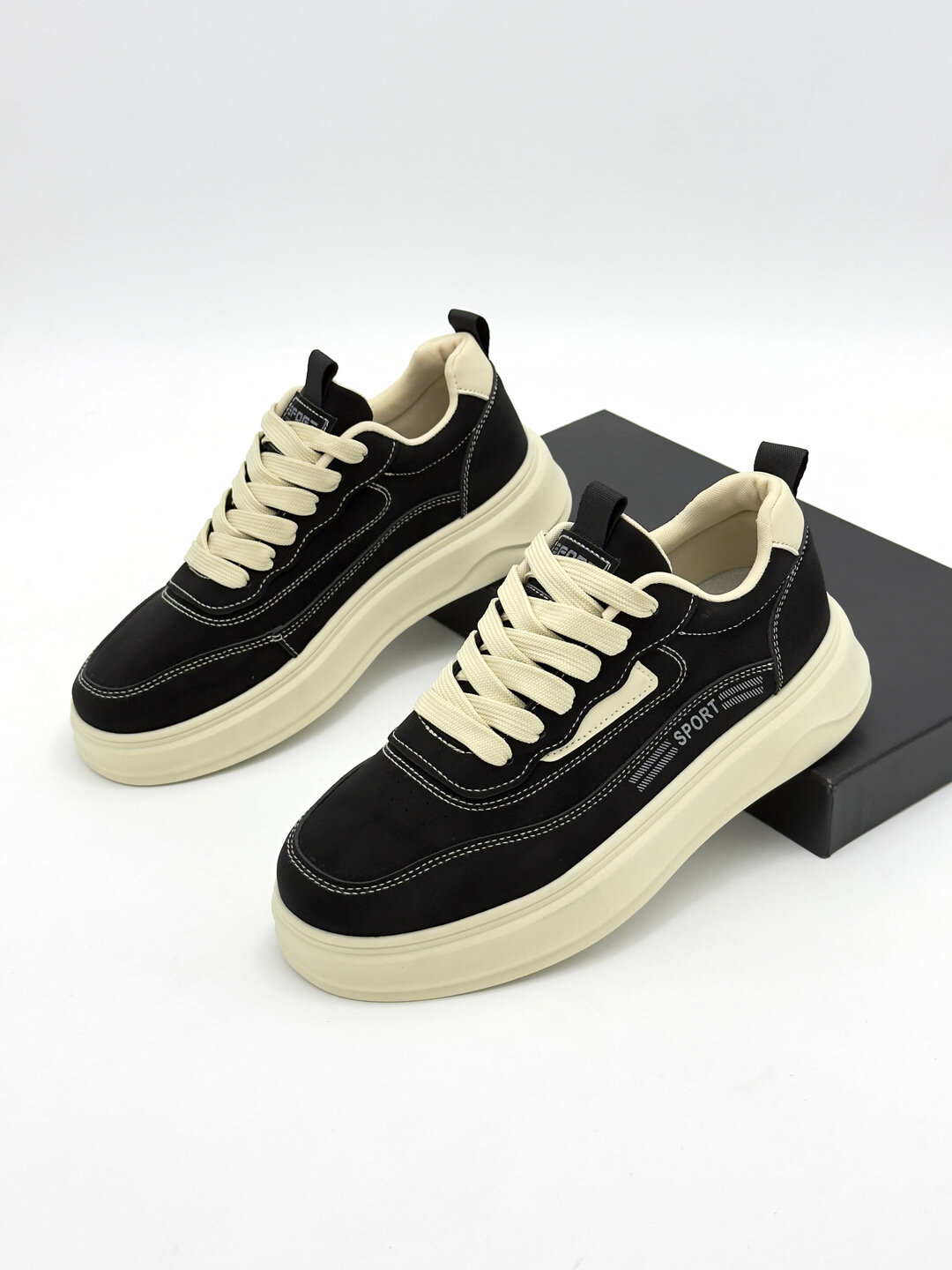 Кроссовки , размер 39, чёрный, серый — фото 1